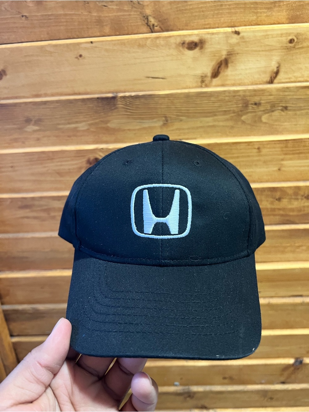 Black Honda Embroidered Logo Baseball Cap